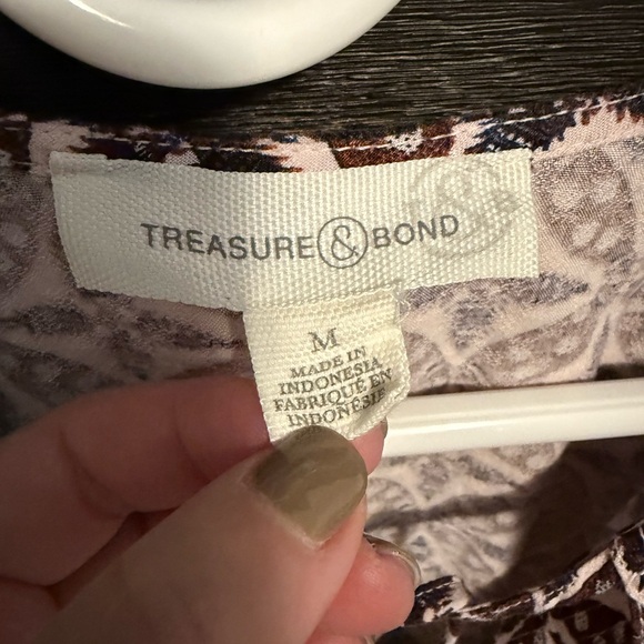 Treasure & Bond Geometric Print Blouse - size medium - Picture 3 of 4